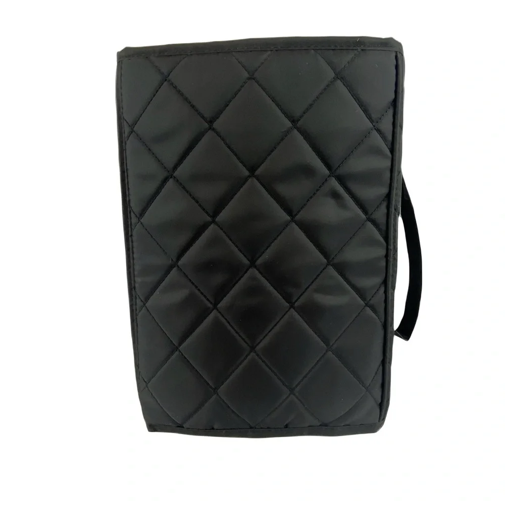 Roll-up hanging cosmetic toiletry organizer 4 zip pouches, padded, carry handle